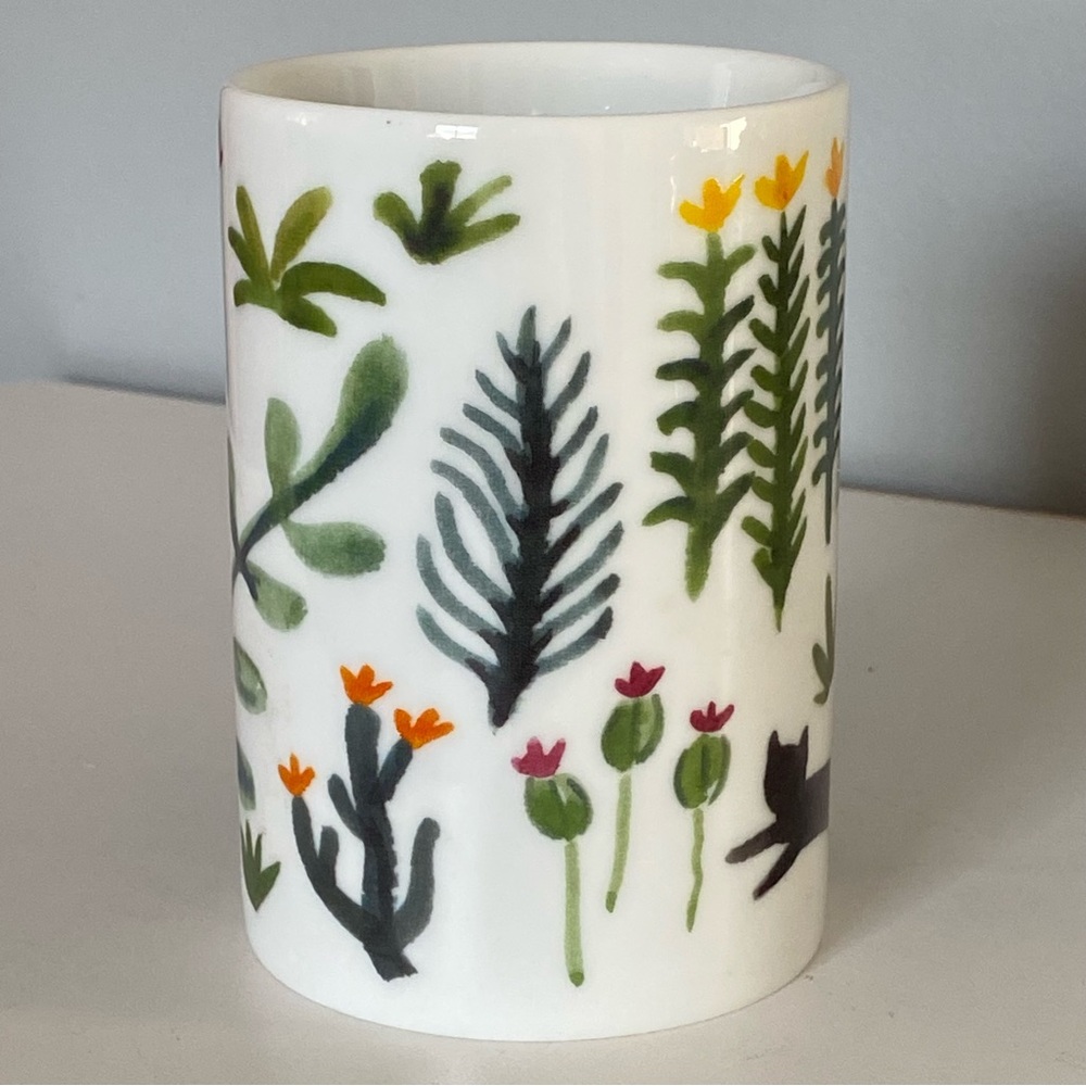 Cat Mug Danica Studio Cactus Southwest Desert Ceramic Coffee Tea Floral EUC - Picture 5 of 14